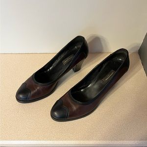 Sonia Rykiel black and brown pumps